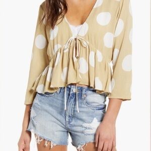 Billabong ‘Take Me On’ Tie Front Top Cropped &‎ Boho Style Size Small VGUC